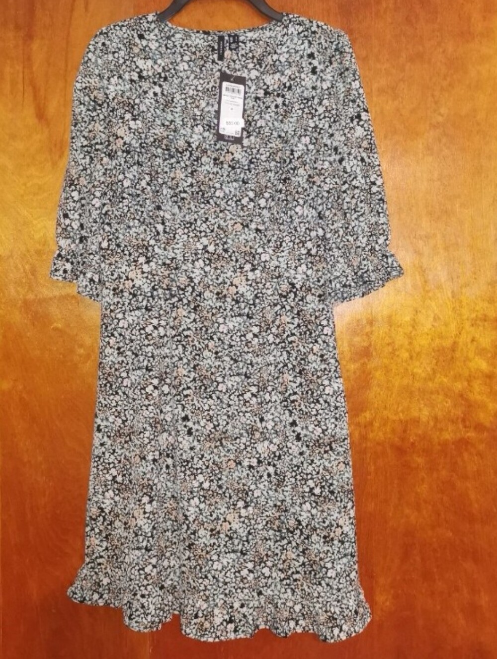 Vero Moda Dress, Blue Floral, Size S